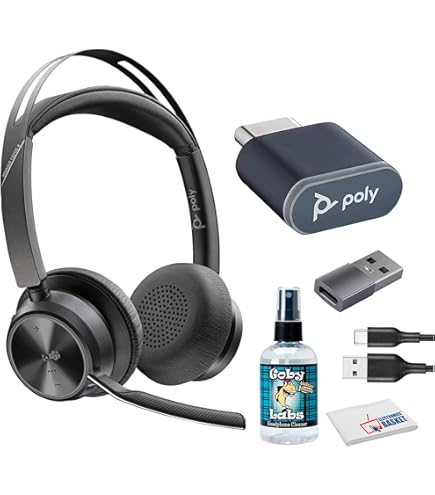 Poly Voyager Focus 2 USB-C-C ヘッドセット　５個 Amazon.com: Poly Voyager Focus 2 USB-C-C Headset +USB-C/A